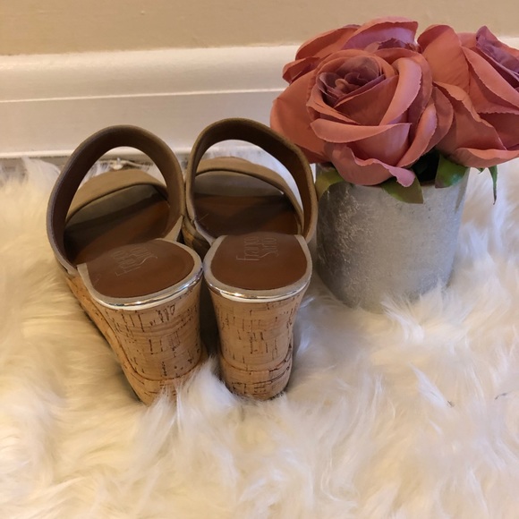 Tan wedge sandals - Picture 3 of 4